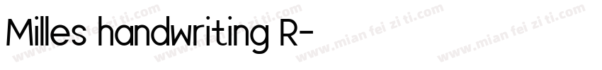Milles handwriting R字体转换